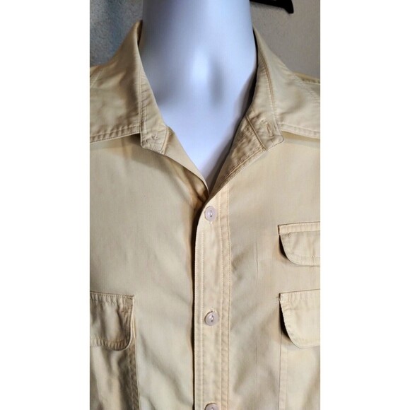 Lands' End Men's Oxford Shirt XLarge 17-171/2 Yellow Button Down Long Sleeve - Picture 6 of 9